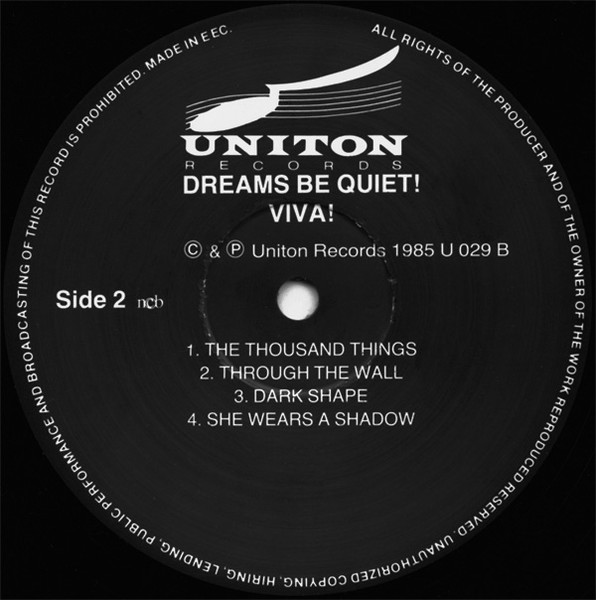 Viva! - Dreams Be Quiet! | Uniton Records (U 029) - 4