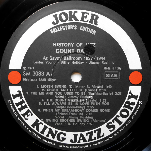 Count Basie - At Savoy Ballroom 1937-1944 | Joker (SM 3083) - 3