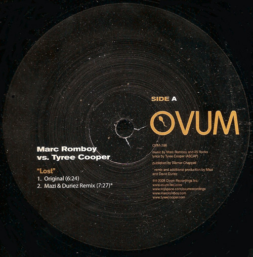 Marc Romboy vs. Tyree Cooper - Lost | Ovum Recordings (OVM-186)