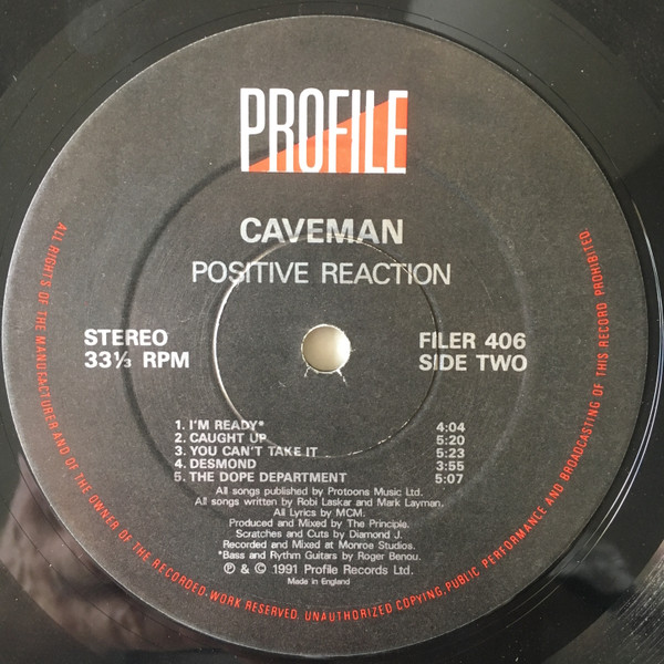 Caveman - Positive Reaction | Profile Records (FILER 406) - 4