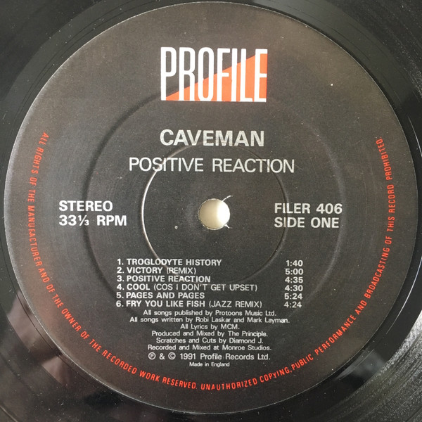 Caveman - Positive Reaction | Profile Records (FILER 406) - 3
