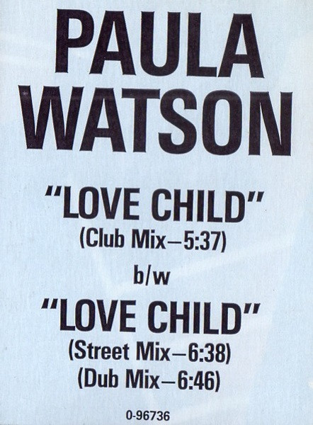 Paula Watson - Love Child | Suite 2 Records (0-96736) - 3