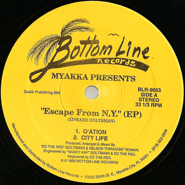 Myakka - Escape From N.Y. (EP) | Bottom Line Records (BLR-9053) - main