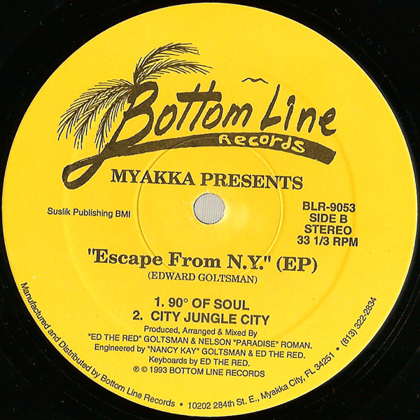Myakka - Escape From N.Y. (EP) | Bottom Line Records (BLR-9053) - 2