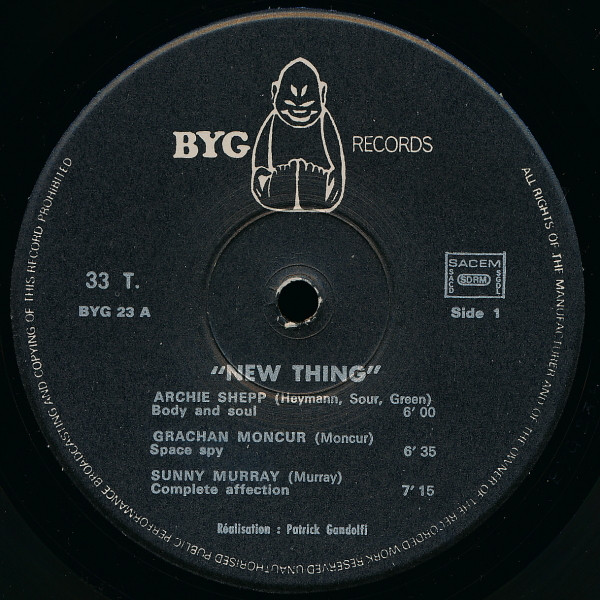 Various - New Thing | BYG Records (BYG 23) - 3