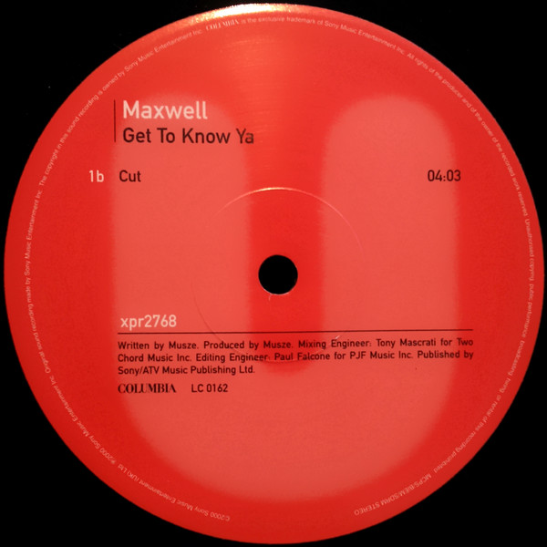 Maxwell - Get To Know Ya | Columbia (XPR2768) - 2