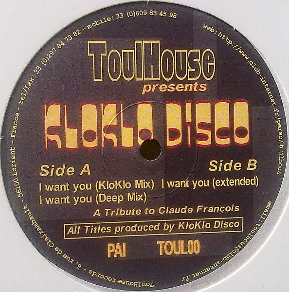 KloKlo Disco - I Want You | Toulhouse Records (TOUL00) - main