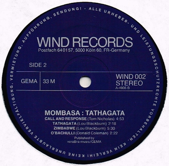 Mombasa - Tathagata | Wind Records (WIND 002) - 4