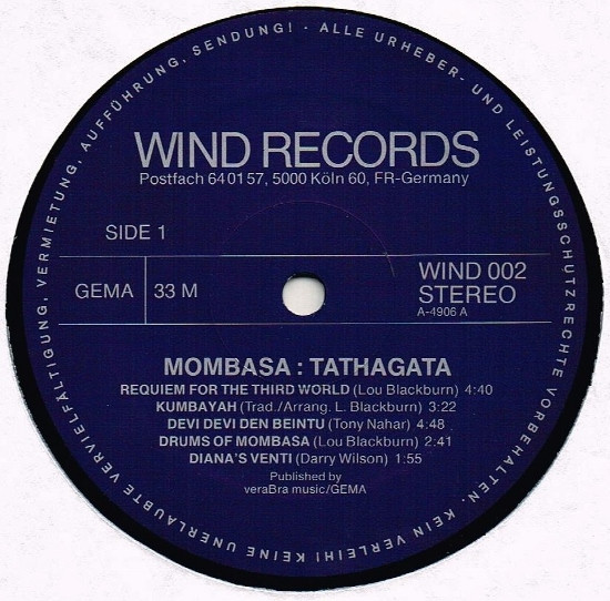 Mombasa - Tathagata | Wind Records (WIND 002) - 3