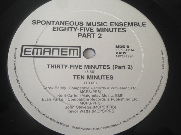 Spontaneous Music Ensemble - Eighty-five Minutes Part 2 | Emanem (3402) - 4