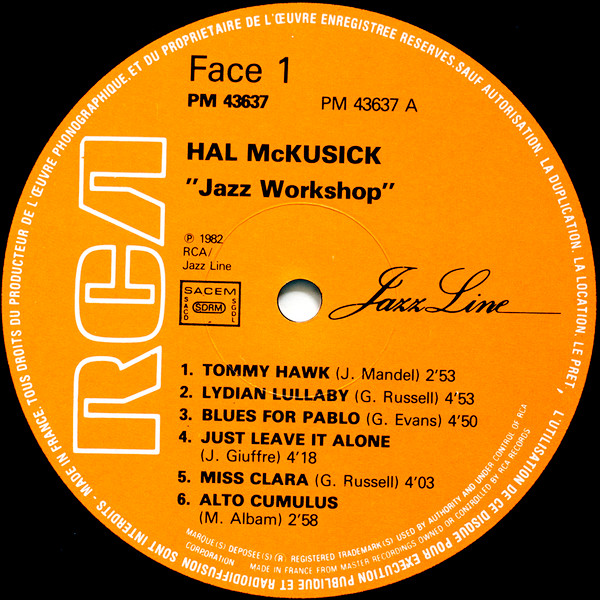 Hal McKusick - The Jazz Workshop | RCA Victor (PM 43637) - 3
