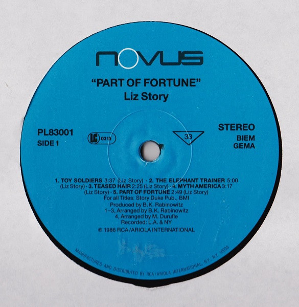 Liz Story - Part Of Fortune | Novus (PL83001) - 3