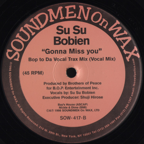 Su Su Bobien - Gonna Miss You | Soundmen On Wax (SOW-417) - 2 Su Su Bobien - Gonna Miss You | Soundmen On Wax (SOW-417) - 2