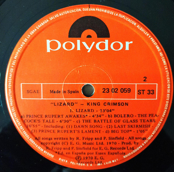 King Crimson - Lizard | Polydor (23 02 059) - 4