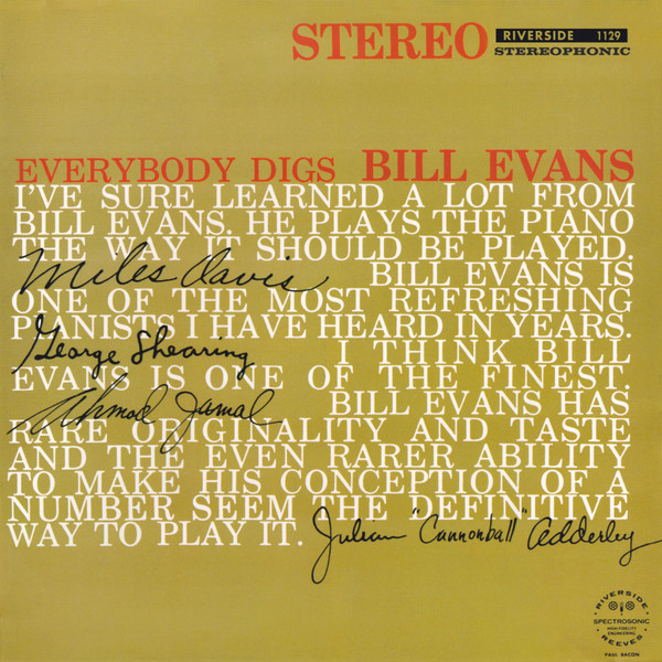 The Bill Evans Trio - Everybody Digs Bill Evans | Riverside Records (RLP-1129) - main The Bill Evans Trio - Everybody Digs Bill Evans | Riverside Records (RLP-1129) - main