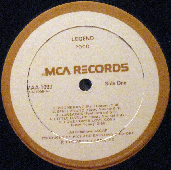 Poco - Legend | MCA Records (MAA-1099)