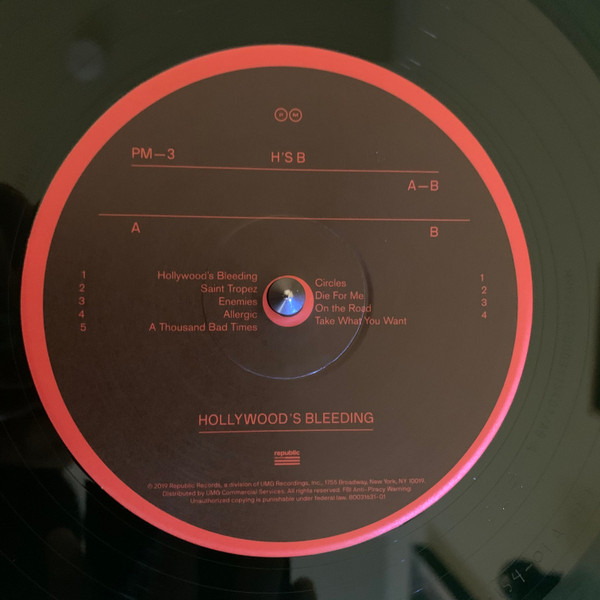 Post Malone - Hollywood's Bleeding | Republic Records (B0031631-01) - 4 Post Malone - Hollywood's Bleeding | Republic Records (B0031631-01) - 4