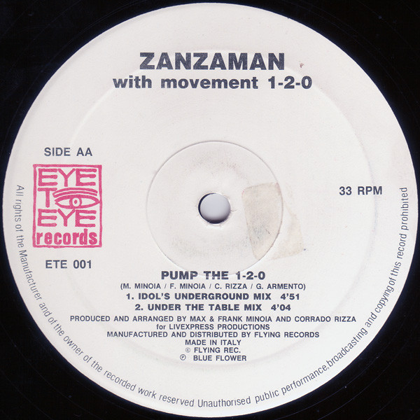 Zanzaman - Pump The 1-2-0 | Eye To Eye Records (ETE 001) - 2