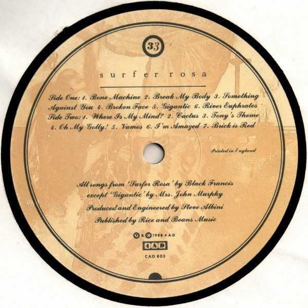 Pixies - Surfer Rosa | 4AD (CAD 803) - 4 Pixies - Surfer Rosa | 4AD (CAD 803) - 4