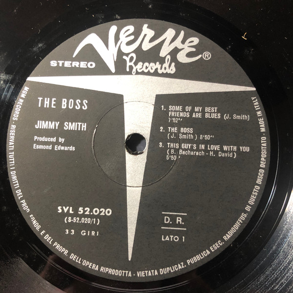 Jimmy Smith - The Boss | Verve Records (SVL 52.020) - 3