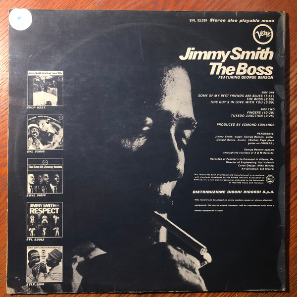 Jimmy Smith - The Boss | Verve Records (SVL 52.020) - 2