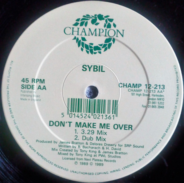 Sybil - Don't Make Me Over | Champion (CHAMP 12-213) - 4