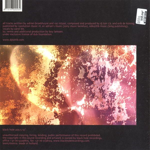 DJ Ton T.B. - Evolve As One | Black Hole Recordings (Black Hole 205-5 12") - 2