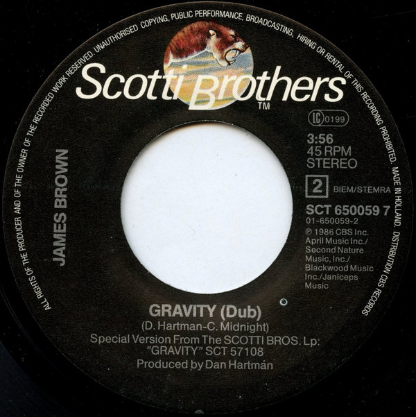 James Brown - Gravity | Scotti Bros. Records (SCT 650059 7) - 4