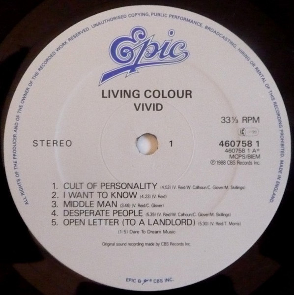 Living Colour - Vivid | Epic (460758 1) - 3