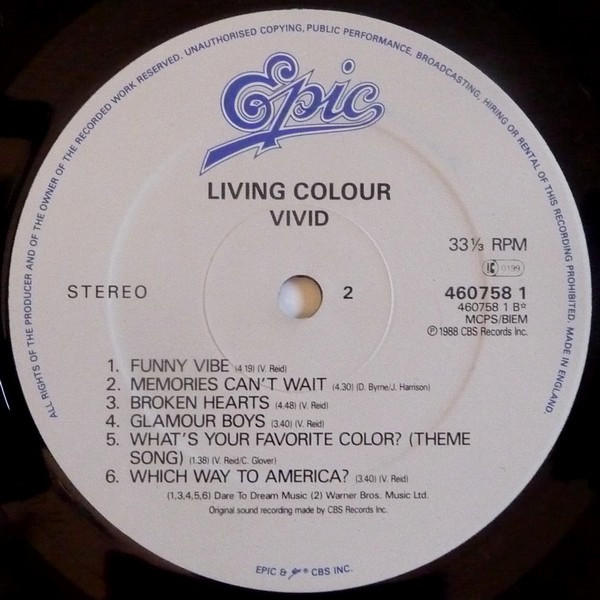 Living Colour - Vivid | Epic (460758 1) - 4