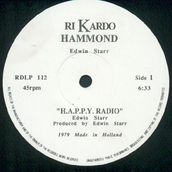 Edwin Starr - H.A.P.P.Y. Radio | Ri Kardo Hammond (RDLP 112)