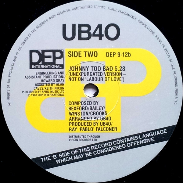 UB40 - Many Rivers To Cross | DEP International (DEP 9-12) - 2