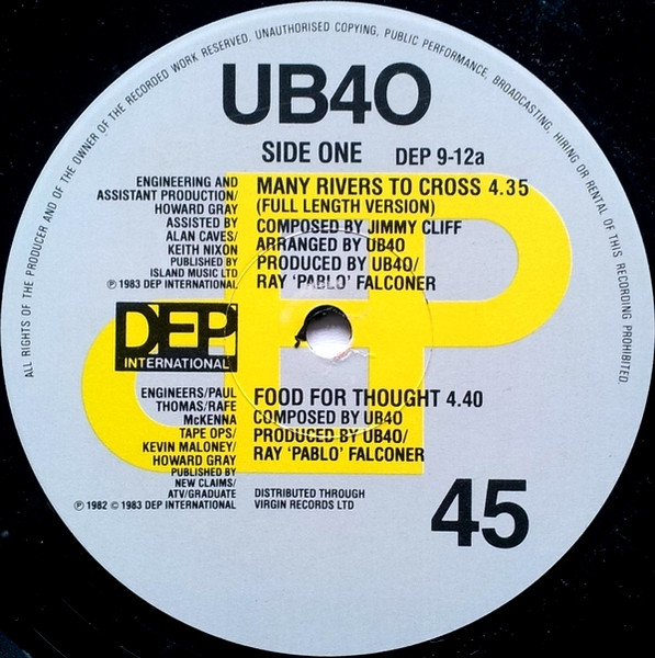 UB40 - Many Rivers To Cross | DEP International (DEP 9-12)