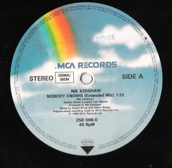 Nik Kershaw - Nobody Knows (Extended Mix) | MCA Records (258 568-0) - 3