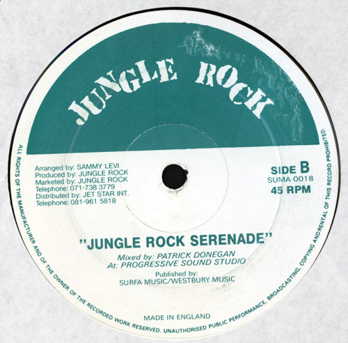 Sammy Levi - It's Over | Jungle Rock (SUMA 0018) - 2