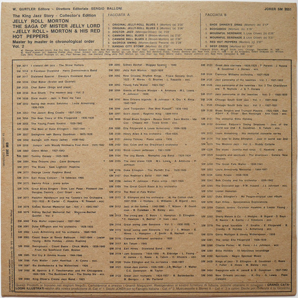 Jelly Roll Morton's Red Hot Peppers - The Saga Of Mister Jelly Lord (Vol. 2) | Joker (SM 3551) - 2 Jelly Roll Morton's Red Hot Peppers - The Saga Of Mister Jelly Lord (Vol. 2) | Joker (SM 3551) - 2