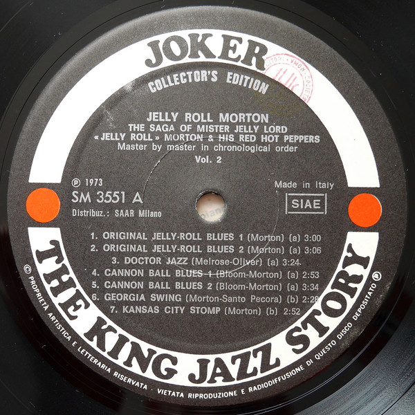 Jelly Roll Morton's Red Hot Peppers - The Saga Of Mister Jelly Lord (Vol. 2) | Joker (SM 3551) - 3 Jelly Roll Morton's Red Hot Peppers - The Saga Of Mister Jelly Lord (Vol. 2) | Joker (SM 3551) - 3