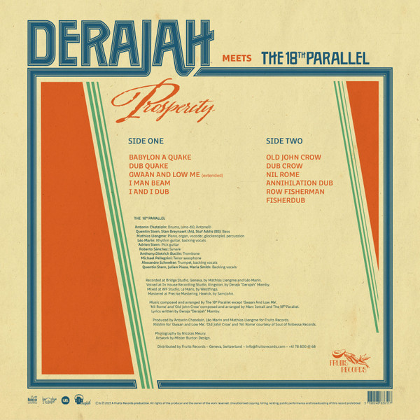 Derajah Meets The 18th Parallel - Prosperity | Fruits Records (FTR055) - 2