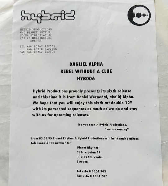 Danijel Alpha - Rebel Without A Clue | Hybrid (HYB 006)