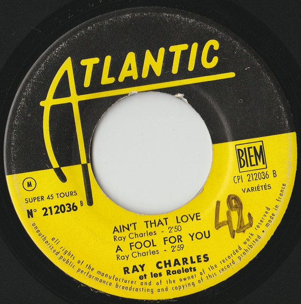 Ray Charles Et Raelets - Hallelujah I Love Her So | Atlantic (212 036) - 4