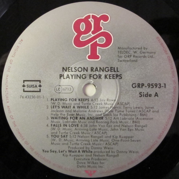 Nelson Rangell - Playing For Keeps | GRP (GRP-9593-1) - 3
