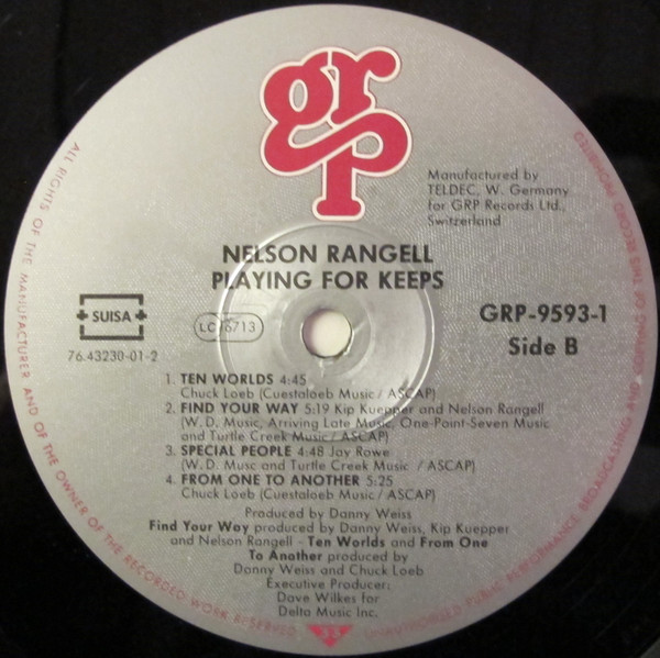 Nelson Rangell - Playing For Keeps | GRP (GRP-9593-1) - 4