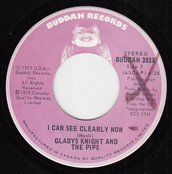 Gladys Knight And The Pips - I've Got To Use My Imagination / I Can See Clearly Now | Buddah Records (BUDDAH 393X) - 2 Gladys Knight And The Pips - I've Got To Use My Imagination / I Can See Clearly Now | Buddah Records (BUDDAH 393X) - 2