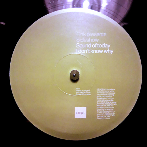 Fink Presents Sideshow - Sound Of Today | Simple Records (Simple0303) - 3