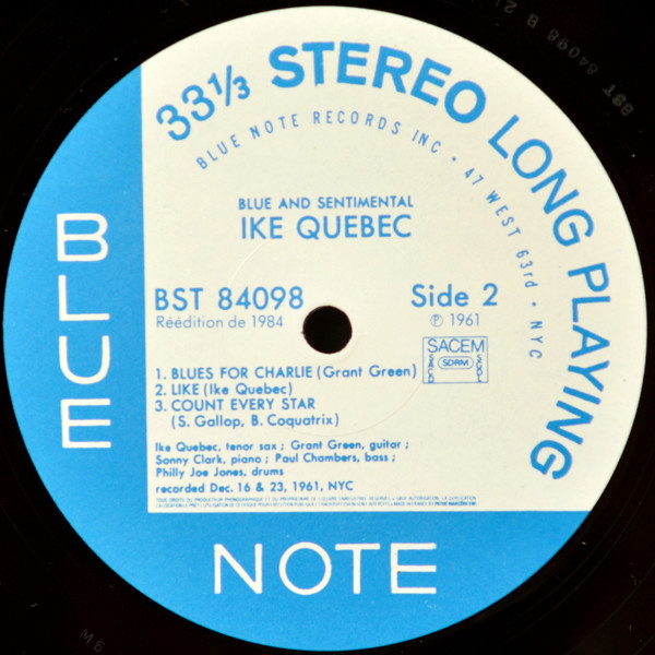 Ike Quebec - Blue & Sentimental | Blue Note (BST 84098) - 4