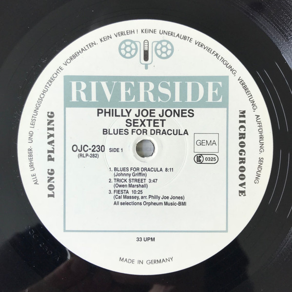 Philly Joe Jones Sextet - Blues For Dracula | Original Jazz Classics (OJC-230) - 3 Philly Joe Jones Sextet - Blues For Dracula | Original Jazz Classics (OJC-230) - 3