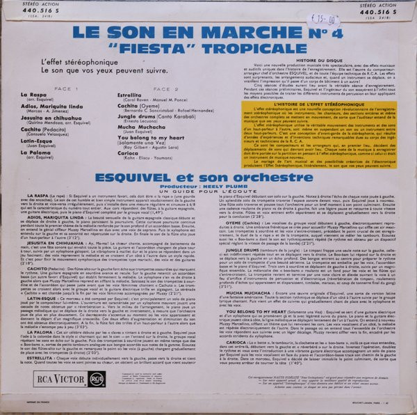 Esquivel And His Orchestra - Le Son En Marche N° 4 "Fiesta" Tropicale | RCA Victor (440.516 S) - 2 Esquivel And His Orchestra - Le Son En Marche N° 4 "Fiesta" Tropicale | RCA Victor (440.516 S) - 2