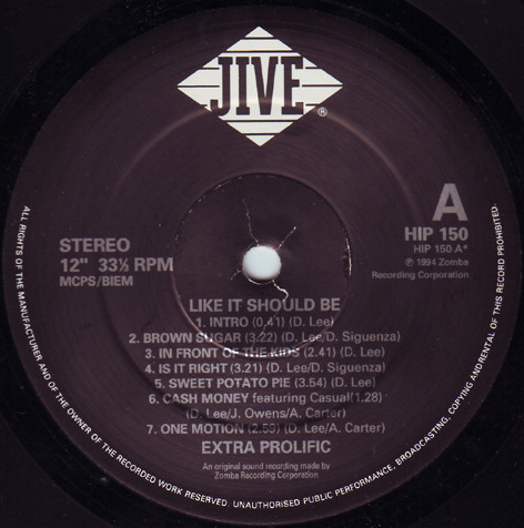 Extra Prolific - Like It Should Be | Jive (HIP 150) - 2