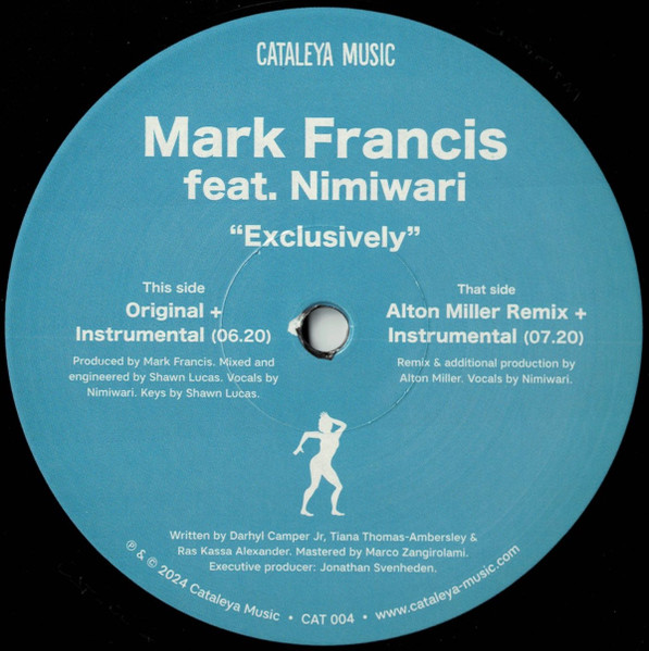 Mark Francis Feat. Nimiwari - Exclusively | Cataleya Music (CAT004) Mark Francis Feat. Nimiwari - Exclusively | Cataleya Music (CAT004)