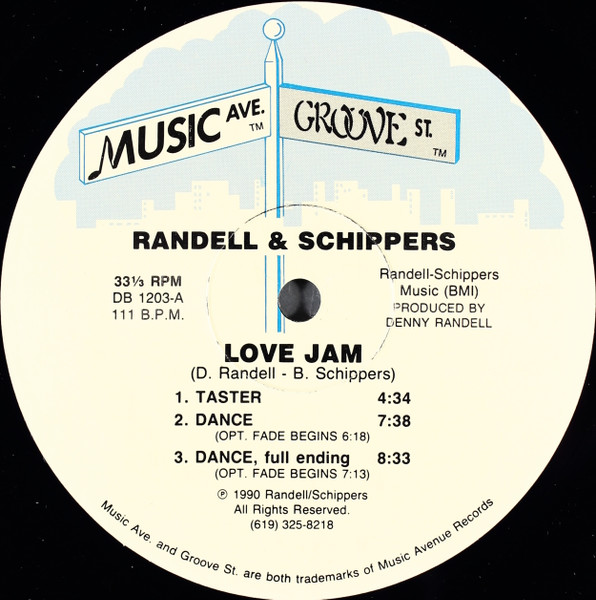 Randell & Schippers - Love Jam | Music Ave. (DB 1203) - main